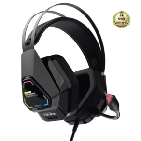 COX AIM-POINT 가상 7.1 RGB 게이밍 헤드셋, CH47, Black