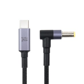 JA308 Coms USB C타입 PD to DC (외경 5.5 내경 2.5) 노트북 전원 충전 케이블 1.8M / 28V 5A 140W 꺾임형