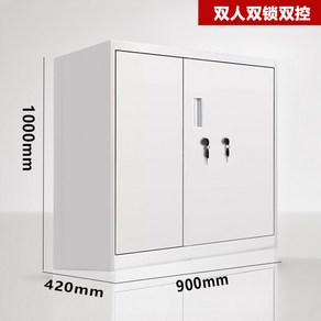 사무실 수납함 소형 서류 다용도 백색 철제 락커함 락커 낮은 대형 도면 통장 3단 정리, 1mm, 13 블루무300*300*350