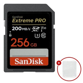 샌디스크 익스트림 프로 SD메모리카드 Exteme PRO UHS-I 256GB + SD카드 케이스, 1개