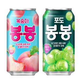 포도 봉봉 캔340ml 24입+복숭아 봉봉 캔340ml 24입, 48개, 340ml