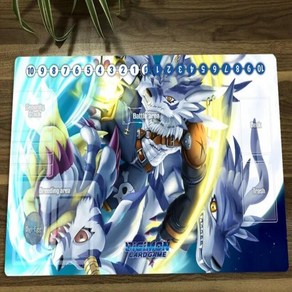 보드 게임 디지몬 Playmat Omegamon Agnimon Terriermon 메탈 그레이 몬 DTCG CCG 트레이딩 카드 매트 마우