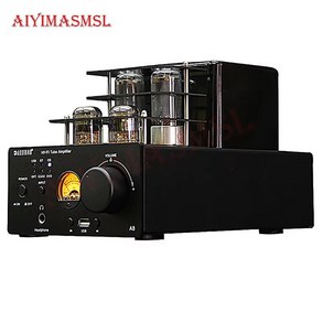 헤드폰 앰프 입력 디지털 블루투스 튜브 HIFI 13P1P 동축 80W SMSL 섬유 진공관 12J1S AIYIMA USB, 220V, A8