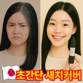 [1+1] 다니즈 올커버 새치 커버 스틱 염색 헤어틴트, 2개, 미드나잇 블랙