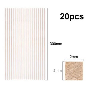 발사 나무 공예 사각형 커드젤 모델 건축 조각 수공예 교육용 DIY 액세서리 스틱 2mm 3mm 4mm 10mm 12mm 15mm, [01] 300X2X2-20PCS, 20개