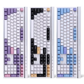 몬스타 가츠 X208ALU 알루미늄 풀배열 조약돌 PBT 풀윤활 핫스왑 커스텀 기계식키보드, 제조사축, 밀감 스위치, 아델리 키캡