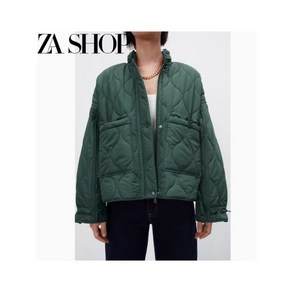 ZARA 여성점퍼 30대 40대 데일리룩 캐주얼 루즈 라이트 퀄팅 재킷