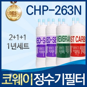 코웨이 CHP-263N 고품질 정수기 필터 호환 1회관리세트, 선택2_1년관리세트(2+1+1=4개), 1개