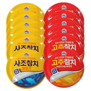 사조 살코기참치 6개 + 고추참치 6개, 85g, 1세트