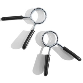 경량 역기봉 마구리 스프링 조임쇠 25mm 2개 원판 바벨 집게형 고정 풀림방지