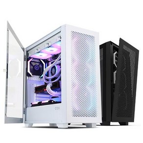 한성컴퓨터 AMD 라이젠 5 7500F RTX4070 SUPER 32GB+1TB 슈컴 조립PC 게이밍 데스크탑 조립컴퓨터, 32GB, 블랙, hs:176713, 1TB, Fee DOS