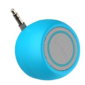 핸드폰 태블릿 컴퓨터용 패션 휴대용 미니 스피커 3.5mm AUX, 46x46x33mm, 플라스틱, 파란색