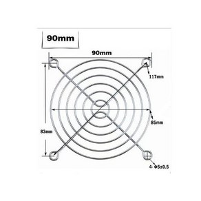 쿨링팬그릴 90mm 금속 와이어 가드 니켈 도금 CPU, 팬그릴90mmGD00342, 1개