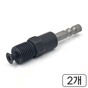 툴인 드릴척 육각 아답타 1/2인치 13mm 드릴척 키레스척 어댑터 육각생크 6.35mm, 2개, 본품(배터리없음)