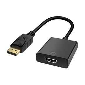 DP to HDMI 케이블 25Cm 디스플레이포트-블랙, 1개