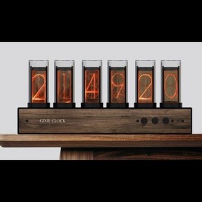 Gixie 진공관시계 닉시튜브 Nixie Tube Clock RGB 실시간 표시 창의적 디자인, 색상1원칼라