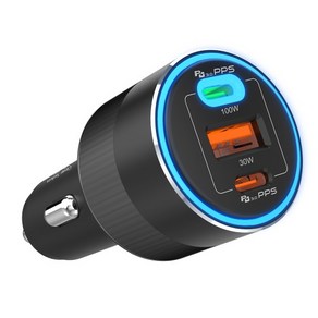 클레버 타키온 USB PD PPS 퀵차지3.0 차량용 멀티 130W 시거잭 고속 충전기 21CA130