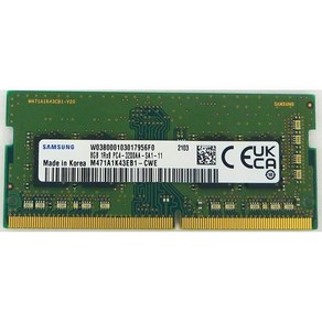 SpotMaket 8GB DDR4 3200MHz PC4-25600 1.2V 1Rx8 260핀 SODIMM 노트북 RAM 메모리 모듈 M471A1K43EB1-CWE