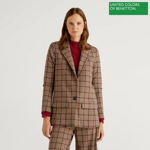 베네통 Checkeed jacket 1F 2TUJ52475 902