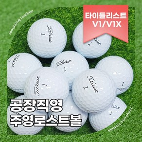 [주영로스트볼] 타이틀리스트 로스트볼 V1 3피스 V1X 4피스 중고 골프공, 화이트, 1개, 10개입, 타이틀 A-급 V1