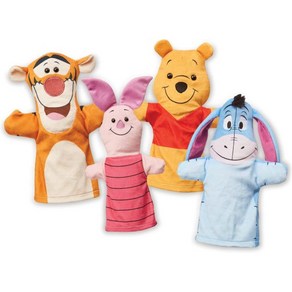 Melissa Doug Disney Winnie the Pooh Soft Cuddly Hand Puppets 용 장난감 2세+, 1개