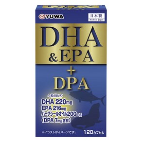 YUWA DHA & EPA + DPA 캡슐, 1개, 120정