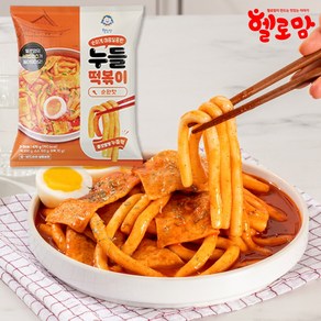 헬로맘 누들 떡볶이 밀키트 순한맛, 3개, 470g