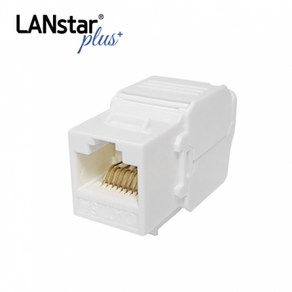 LANstar CAT.6A/7 UTP 키스톤잭 모듈/LSP-GKTVM-U1WT/기가비트 10Gbps/Tooless형/RJ45/8P8C I형/벽부착형 플레이트나 아울렛 공박스에 장착