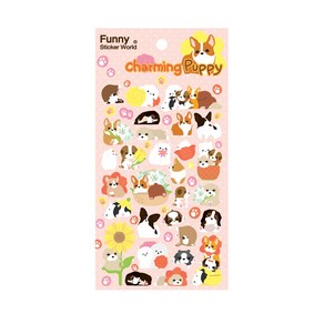 레이테크 팬시스티커 강아지스티커 Charming Puppy 15S-C559