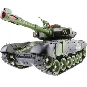 무선조종 RC 탱크 9995 WAR TANK 배틀탱크 (중형) 밀리터리 RC카 대전모드 배틀모드 무선 탱크장난감 어린이 조카 아이 선물, 녹색+녹색, 1개