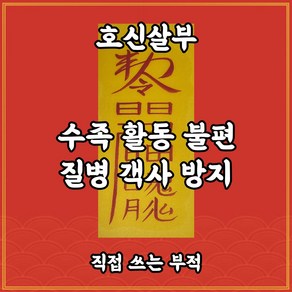 호신살부 길연부적 수제 경면주사 수목응결부 수족활동불편 우환질고 객사방지