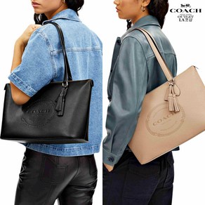 코치 갤러리 헤리티지 37 레더 토트백 CM086 Gallery Tote With Coach Heritage [미국LA]