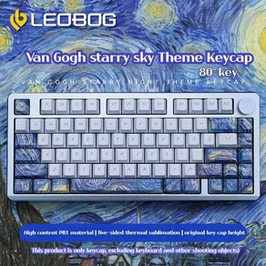 LEOBOGHI75 키보드하우징 LEOBOG Hi8 기계식 트 특수 80 게임용 USB 열 승화 캡 Pbt 소재 소년 선물