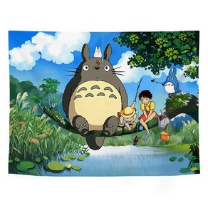 토토로 패브릭 포스터 귀여운 방꾸미기 그림 포스터 totoro fabric poster 150x130cm