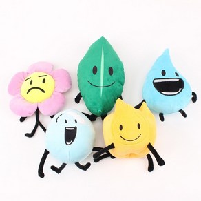 5/7/12/19pcs Bfdi Plushie 전투 꿈 섬 봉제 인형 동물 만화 식물 잎이 Fiey Coiny 어린이 선물, 5pcs, 15-28cm, 1개