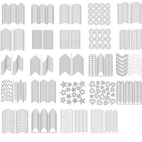 네일아트용 라인스티커 라운드 곡선 팁가이드 프렌치24장, 2세트