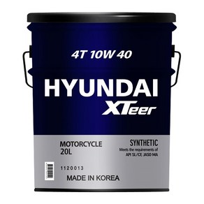 현대엑스티어 XTee 4T 10W40 4행정 엔진오일 오토바이용 엔진오일 20L