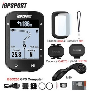 IGPSPORT GPS 자전거 컴퓨터 내비게이션 속도계 주행 거리계 ANT 앱 동기화 경사 고도 BSC200 BSC 200 BSC100S igs520, 7) BSC200 CAD70 SPD70, 1개