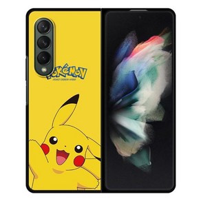 갤럭시폴드케이스 폴드 케이스 삼성 galaxy z 폴드 4 블랙 전화 쉘 funda z fold3 하드 celula 커버 fudans coque pokemon pikachu