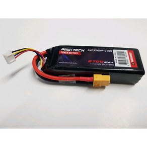 AYP3X60M-2700 11.1V 2700mAh 3S1P 25C w/XT60 (11.5 x 3.2 x 2.5 cm)