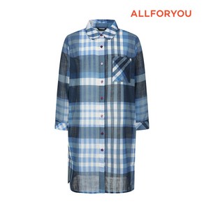 [올포유] 여성 체크 카라 롱 블라우스 ALBLL4231-906