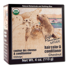 라이트마운틴 헤나 염색약 체스트넛 113g Light Mountain Natual Hai Colo & Conditione Chestnut, 1개