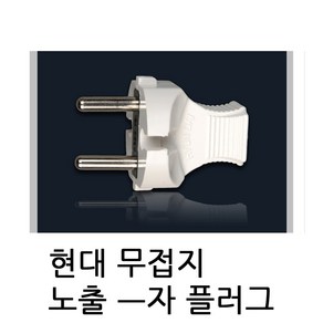 현대 노출 접지 일자플러그 -플러그 ㄱ자플러그 무접지, 1개