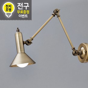 천지조명 천지조명 인테리어앤틱조명카페조명 관절(대)직부벽등, 화이트-에디슨전구