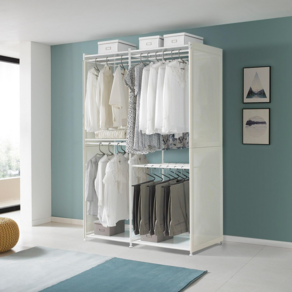 휴센 두배로 1430+측판포함 몬스터 수납력 행거 대형 조립식 시스템 행거 드레스룸 행거, 두배로 1430S