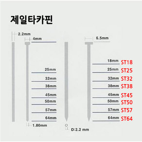 제일타카CT64 제일콘타카 콘크리트 네일러 CT64R3, ST57(1갑/1000), 1개