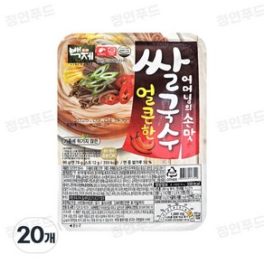 백제 용기 쌀국수 얼큰한맛, 90g, 20개