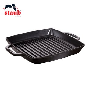 STAUB 스타우브 양수 그릴팬 28cm 독일직배송, 블랙, 1개