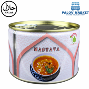 HALAL MASTAVA WITH BEEF 400g SHOHONA 할랄 마스타바 통조림 400g, 1개