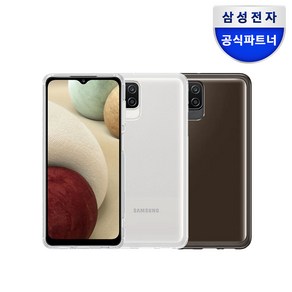 갤럭시A12 클리어 커버 케이스 EF-QA125, (EF-QA125TBEGKR)블랙